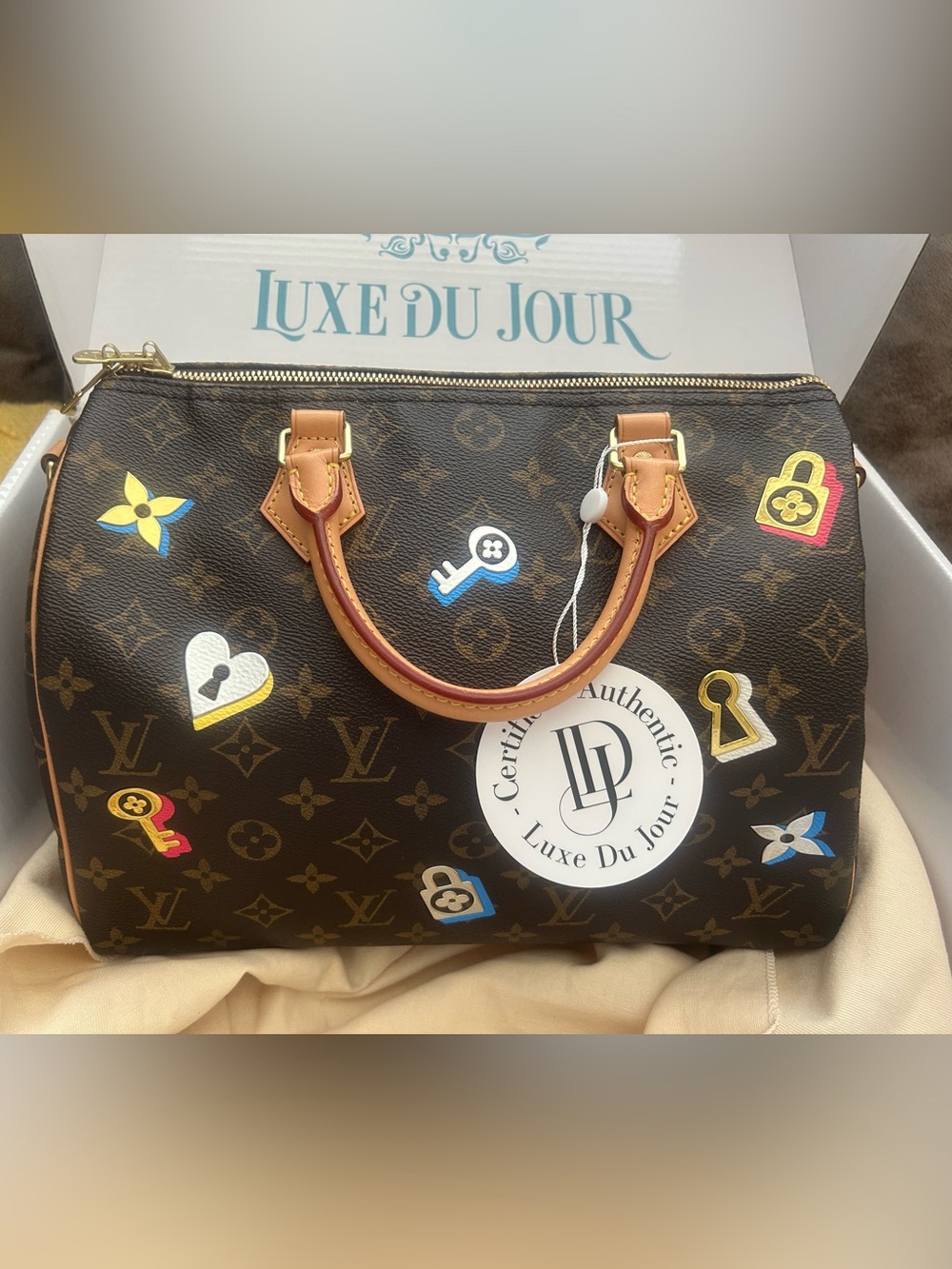 Louis Vuitton Monogram Love Lock Speedy 30